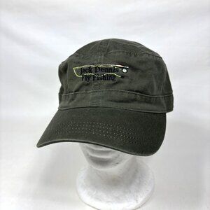Simms Fishing Jack Dennis Fly Fishing Wyoming Green Strapback Cadet Cap Hat